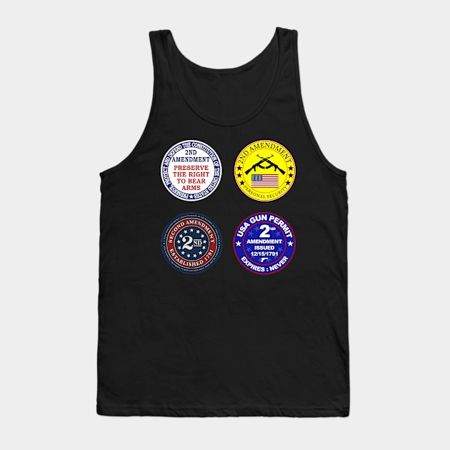 2nd Amendment Stickers Tank Top by  The best hard hat stickers 